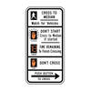  signal push button to cross - cross to median - don