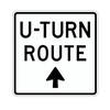 u-turn route (ahead arrow)