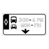hov, buses & carpool w/ (hours & days) down arrow