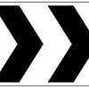 Roundabout Directional (Urban Roundabout Quadruple Chevron)