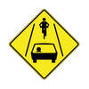 single file - cyclists & vehicles