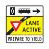 lane active - prepare to yield