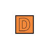 double sided id letter: "d"