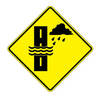 roadway subject to flooding warning