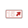 ( x ) km Right Angled Arrow Tab