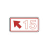 ( x ) km Left Angled Arrow Tab